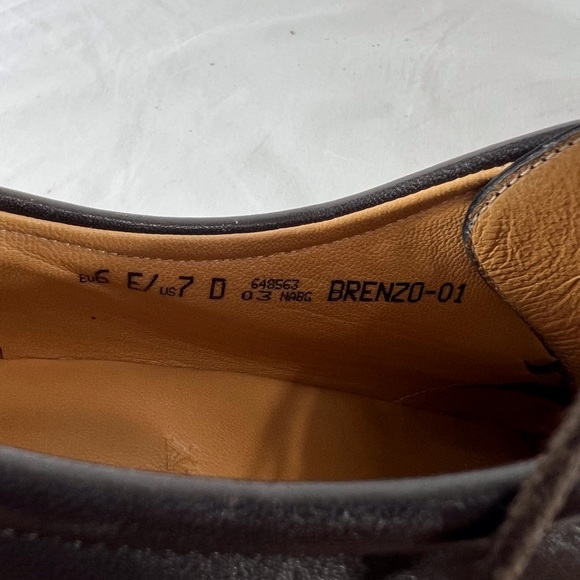 BALLY Brenzo Brown Leather Lace Up Dress Shoes Made in Switzerland Marked as 7US - Picture 11 of 14